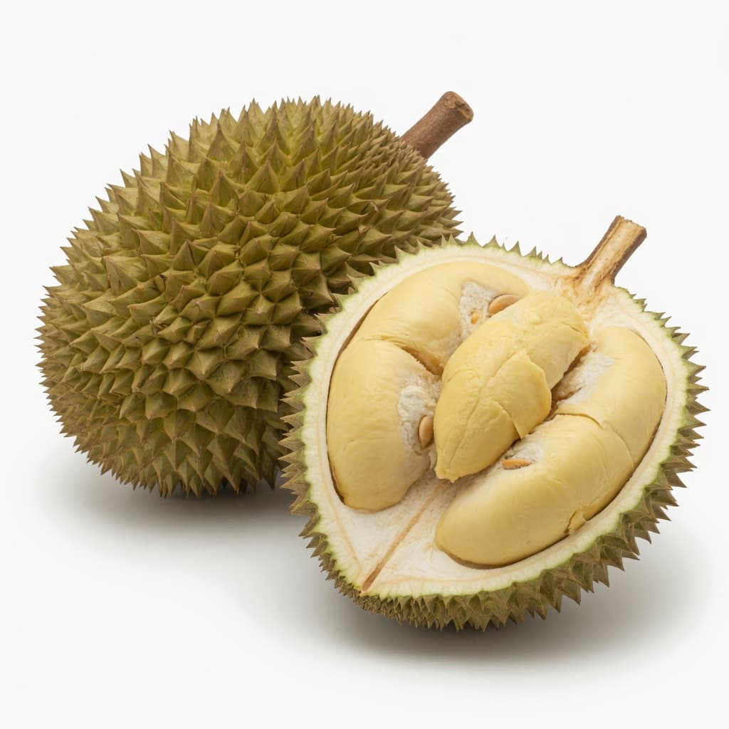 Sầu riêng Monthong — quả nguyên và múi cơm nhạt